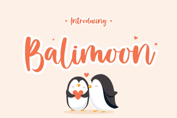 Balimoon: A Cursive Paint Brushed Script Font for Branding