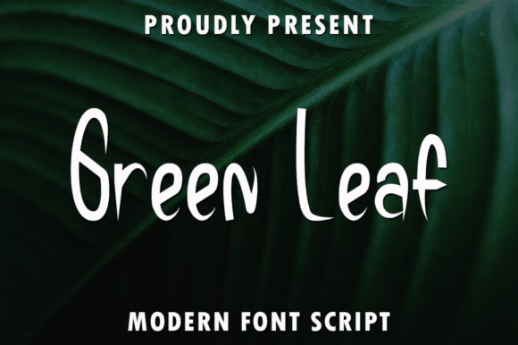 Green Leaf Font for Handmade Creations