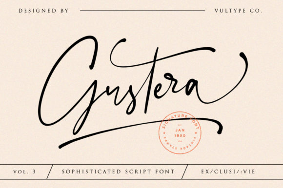 Gustera: A Handwritten Font That Elevates Digital Design