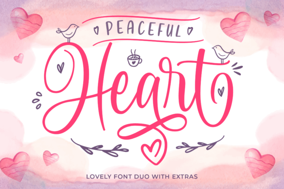 Peaceful Heart Font for Campaign Creatives
